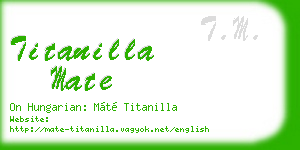 titanilla mate business card